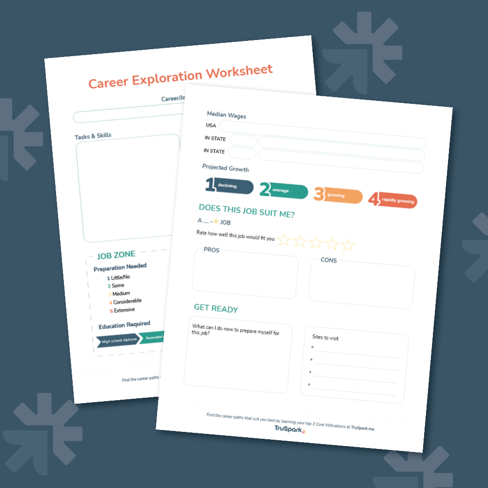 Free career exploration printable for teens